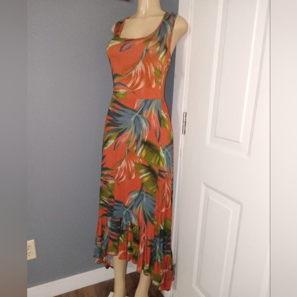 SOFT SURROUNDINGS SLEEVELESS FLORAL MAXI DRESS SZ M - Picture 3 of 8
